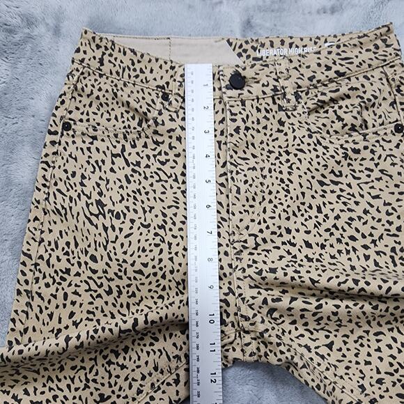 Volcom Jeans Womens 26 Tan Animal Print Liberator High Rise Ankle Stretch Denim - Picture 11 of 14